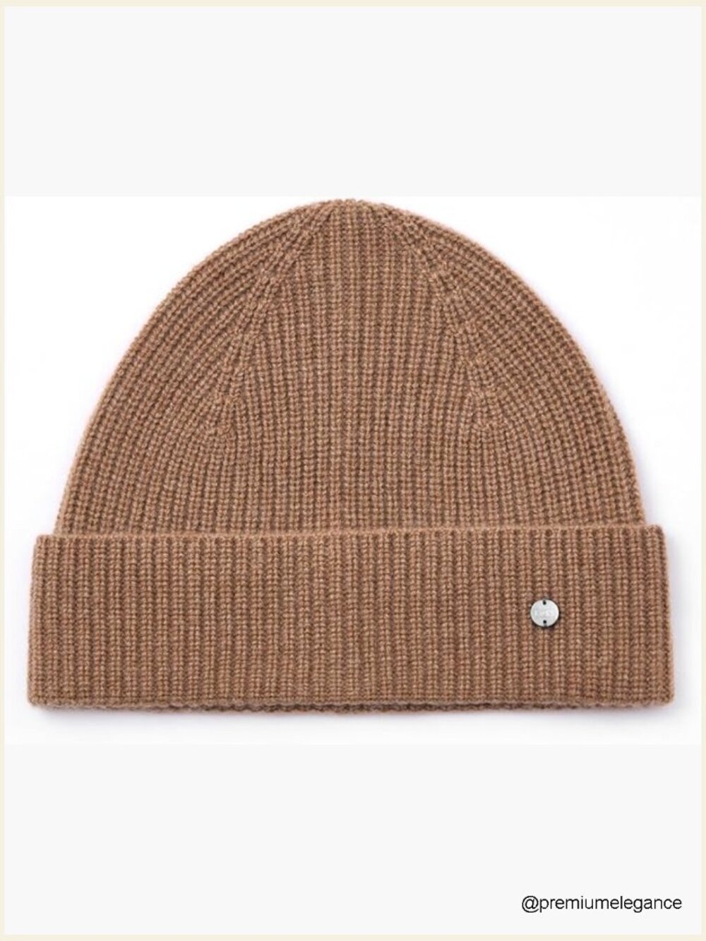 100% Pure Cashmere Beanie for Women Cuff Knit Winter Hat